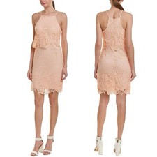 NEW BB DAKOTA by Steve Madden Women's Bryn Bodycon Lace Dress Salmon Size 10 NWT