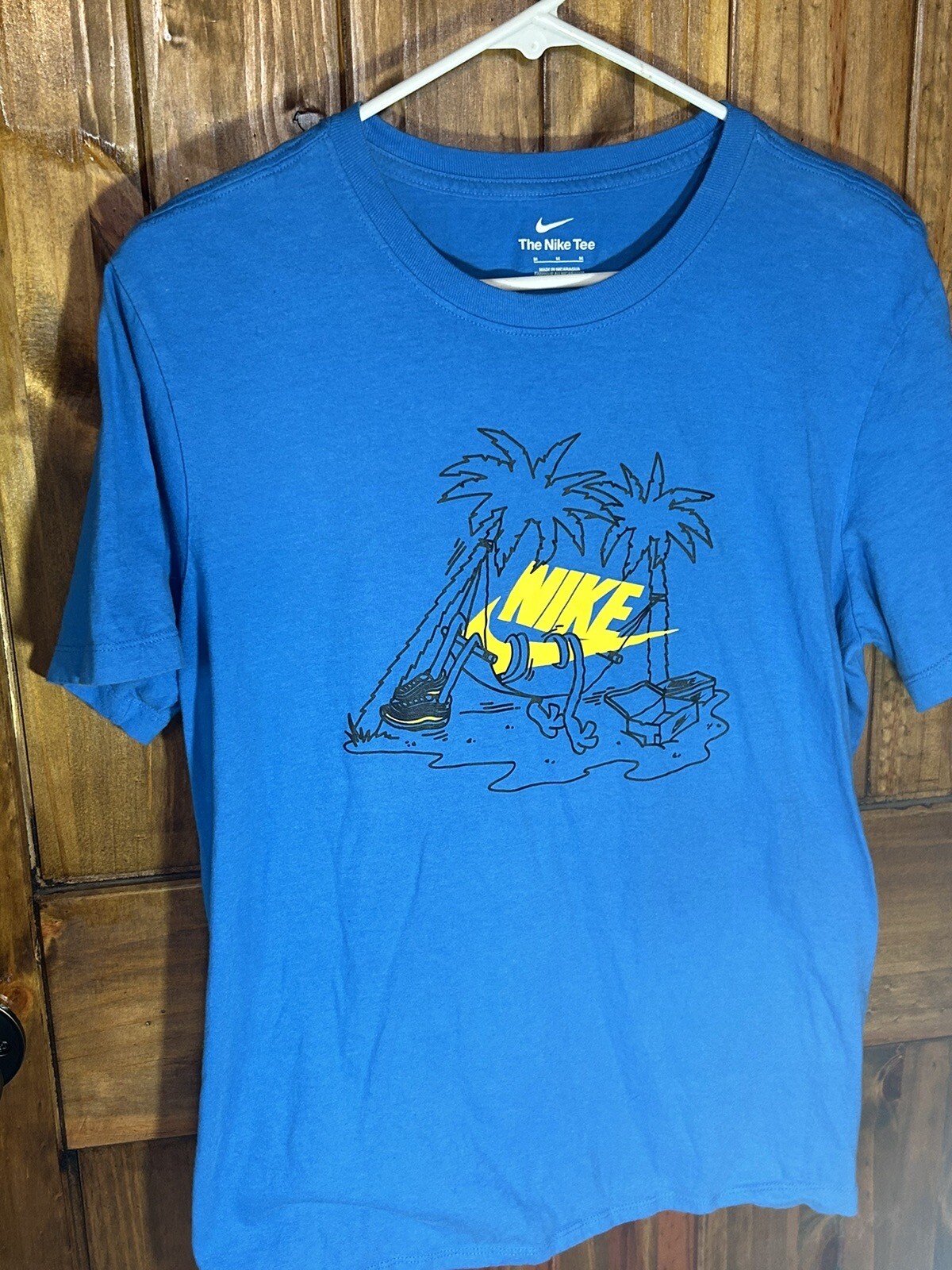 Nike Blue T- Shirt Size Med Air Max 97 Palm Tree