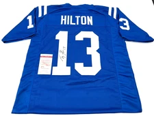 TY HILTON INDIANAPOLIS COLTS SIGNED CUSTOM BLUE JERSEY JSA WITNESSED COA