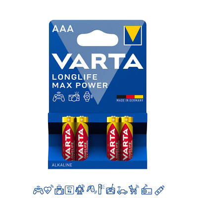 4 x Varta Longlife Max Power / Max Tech 4703 AAA Micro LR03 Foto 1,5V Batterie
