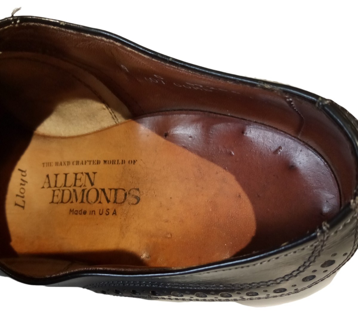 Allen Edmonds Black Leather Wing Tip Shoes Men\'s 9 Style-Lloyd Made in USA GUC Allen Edmonds Black Leather Wing Tip Shoes Men main image 2