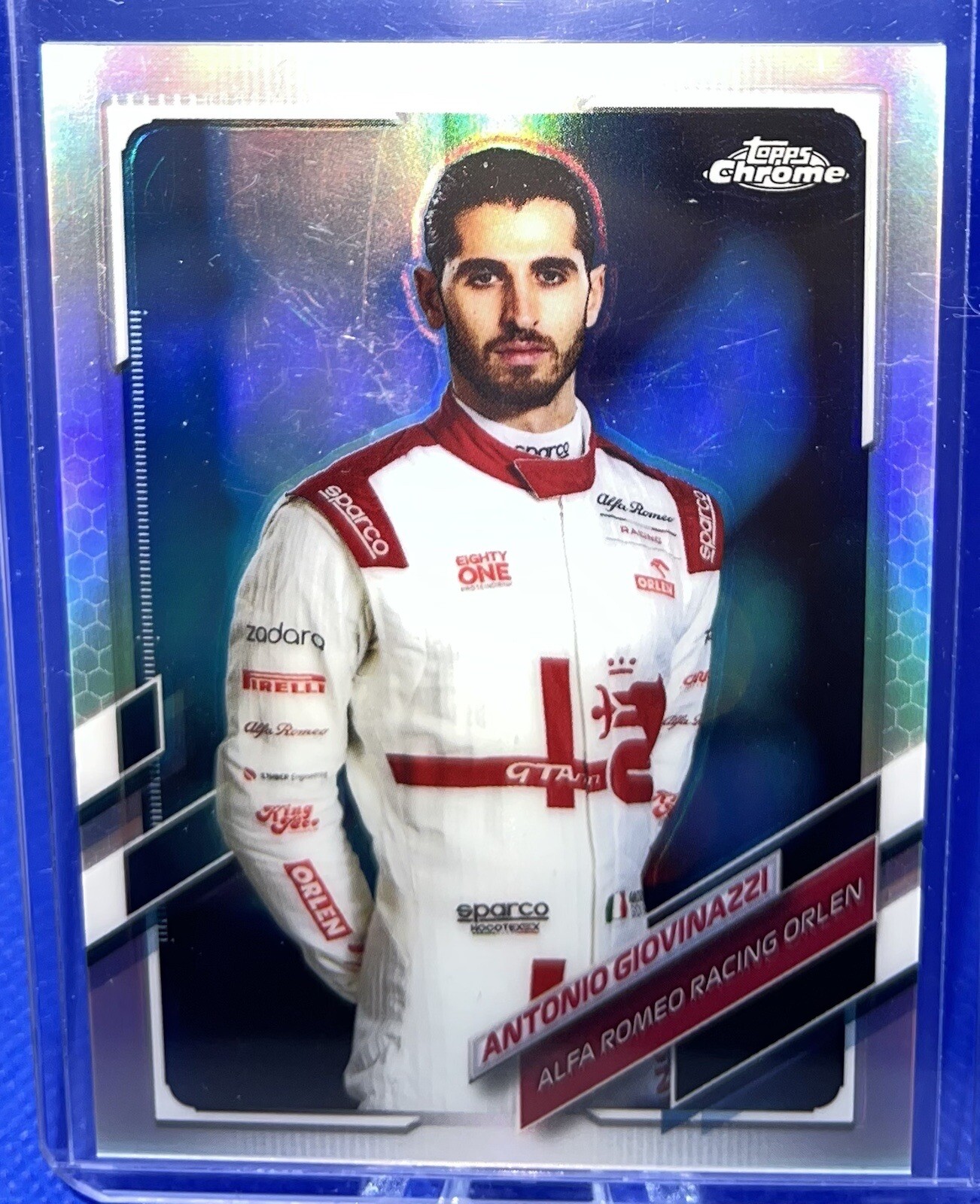 2021 Topps Chrome Formula 1 F1 Antonio Giovinazzi Refractor #16 Portrait