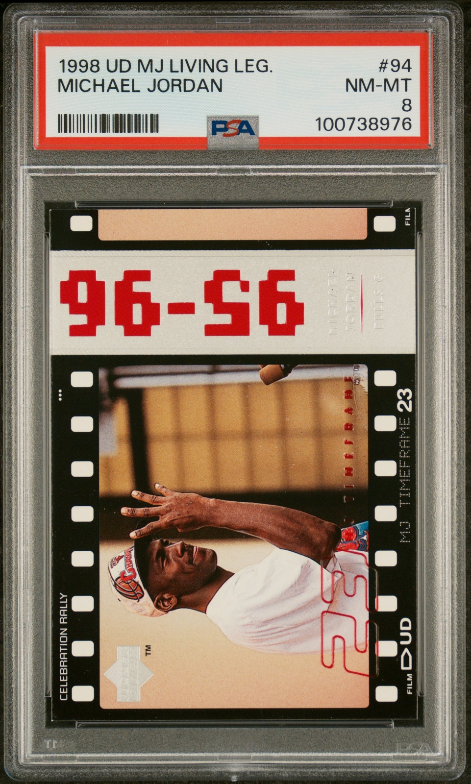 1998 UPPER DECK MJ LIVING LEGEND #94 MICHAEL JORDAN PSA 8