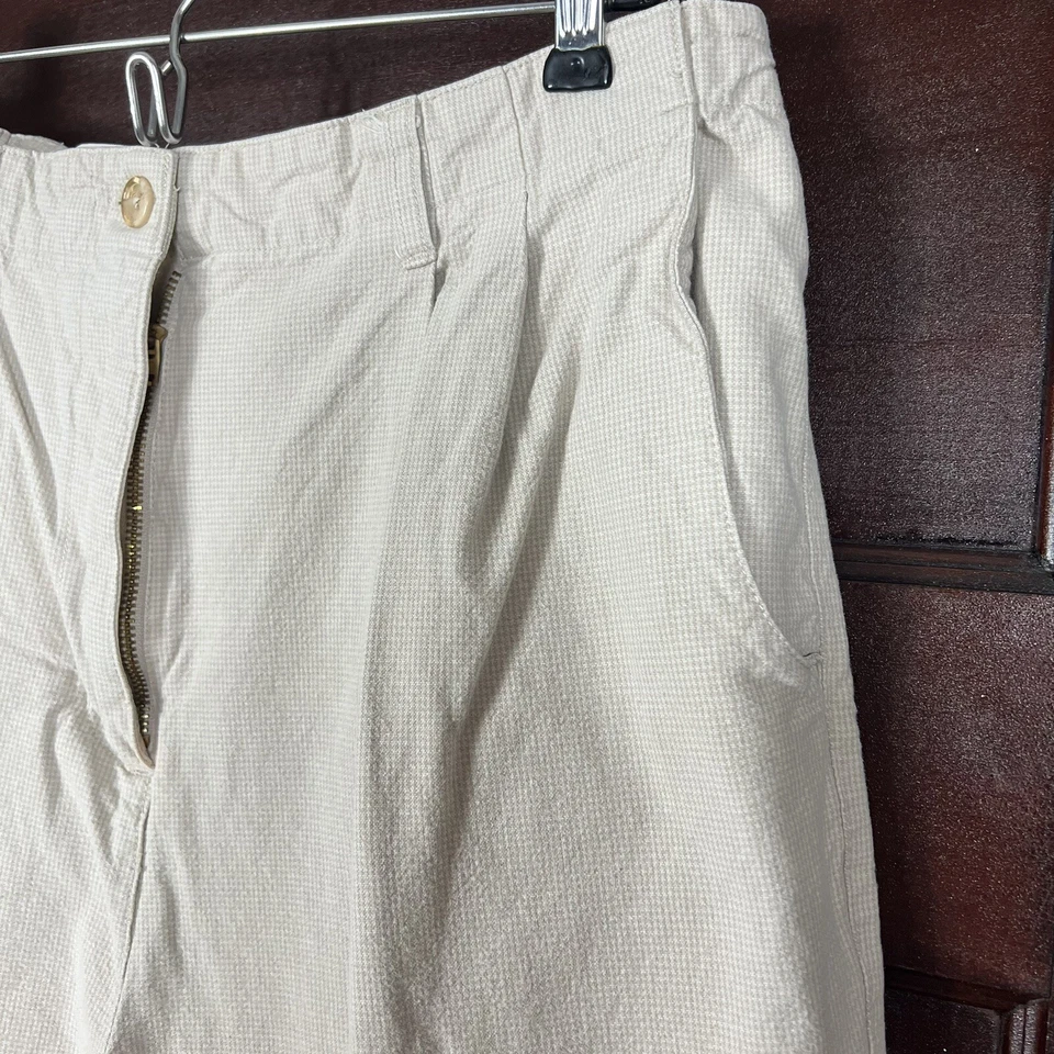 Calça cáqui feminina vintage moda insetos 14/16 plissada frente cintura alta anos 90 Y2K - Imagem 4 de 4