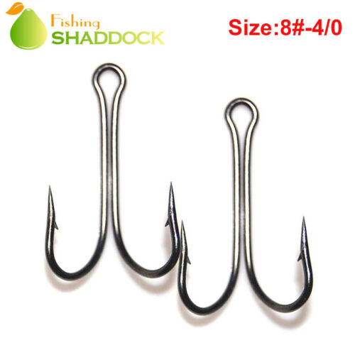 High Carbon Steel Fishing Hooks 50pcs 4 Sizes Super Strong Barbed Bait Tackle