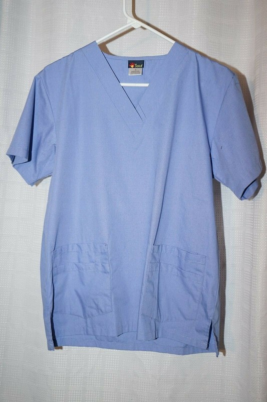 Salus Small blue scrub top great condition