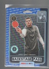 NIKOLA JOKIC 2019-20 PANINI HOOPS PREMIUM STOCK BACKSTAGE PASS BLUE PRIZM #4