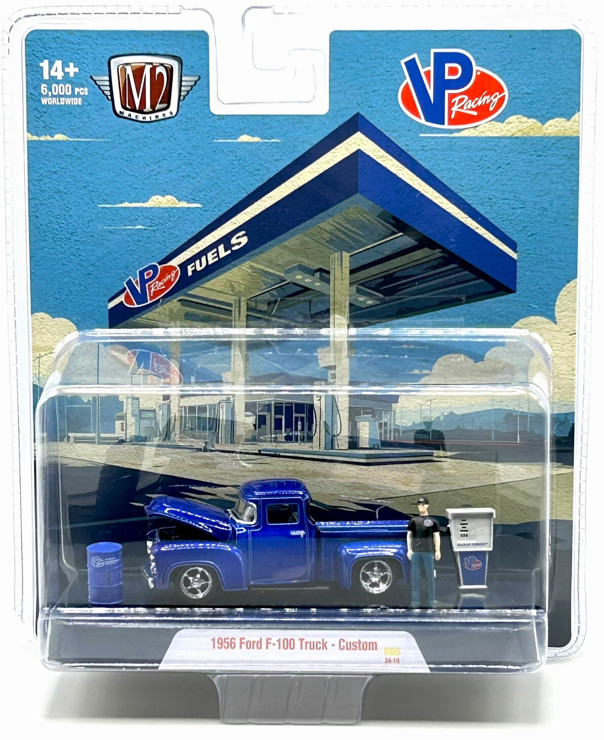 M2 MACHINES DIORAMA AUTO FIGS 1956 FORD F100 TRUCK CUSTOM