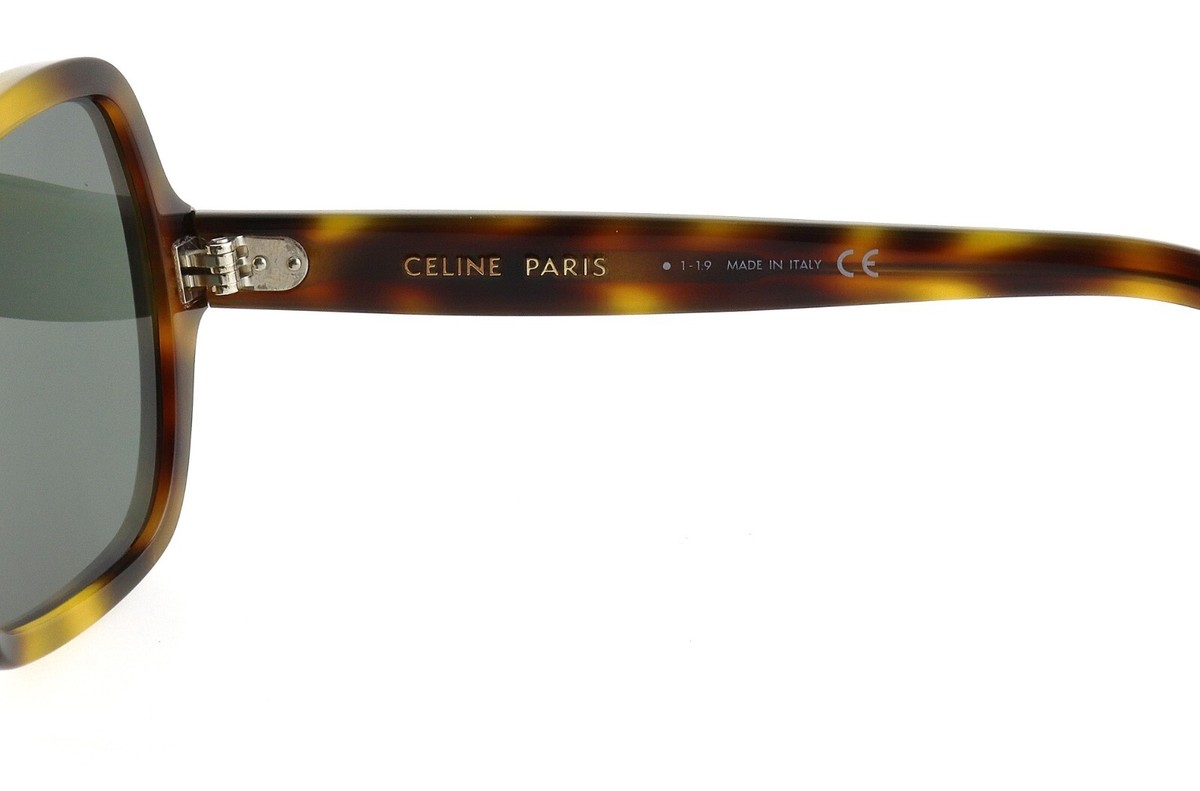 New CELINE CL40075I 56N 56mm Brown Havana Oversized Cat Eye 