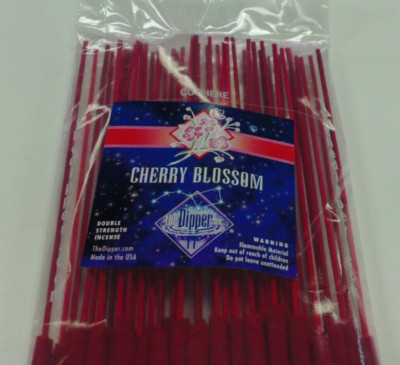 THE DIPPER DOUBLE STRENGTH 19 INCH INCENSE CHERRY BLOSSOM 25 STICKS 3+ HOURS