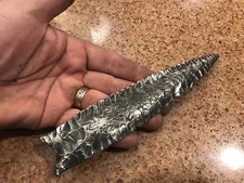 Silver Bronze Copy Of A Flint Dalton Point