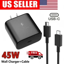 45W Type USB C Super Fast Wall Charger+6ft Cable For Samsung Galaxy S22 S23 S21