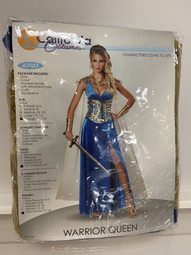 WARRIOR QUEEN Adult Woman’s Dress - Halloween Costume Size (12-14) XL - Afbeelding 1 van 8