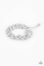 New Paparazzi Bracelet STAGE NAME silver pearls
