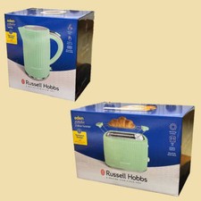 Russell Hobbs Eden Pistachio Wasserkocher 27364-70 + Toaster 27374-56 - Pistazie