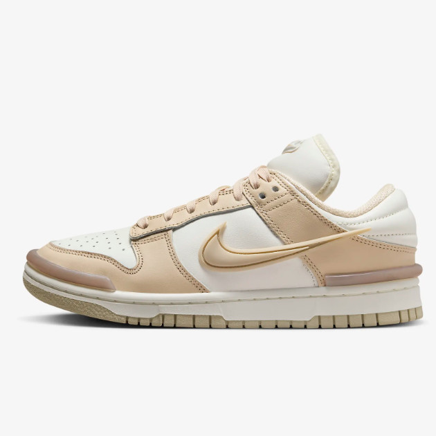 Кроссовки Nike Womens Dunk Low Twist Shoes Sail/Sand Drift (DZ2794-102) для ускоренной посадки