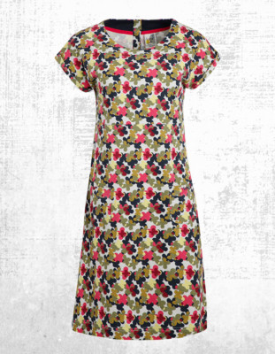 Ex Weird Fish Damen Tallahassee Jerseykleid aus Bio-Baumwolle in Perlgrau
