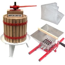 6 Ltr TORCHIO UVA VINO + Pigiatrice 7L per frutto verdura poltiglia 55320+55323