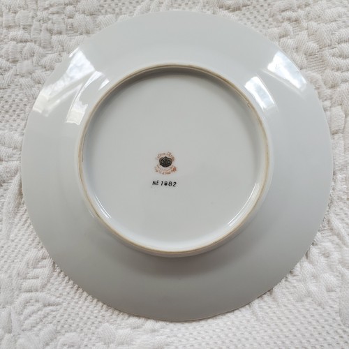 Set of 6 Vintage Lefton Heritage Brown with Roses 7 3/8" Salad Plates - Picture 12 of 14