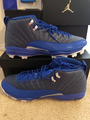blue jordan cleats