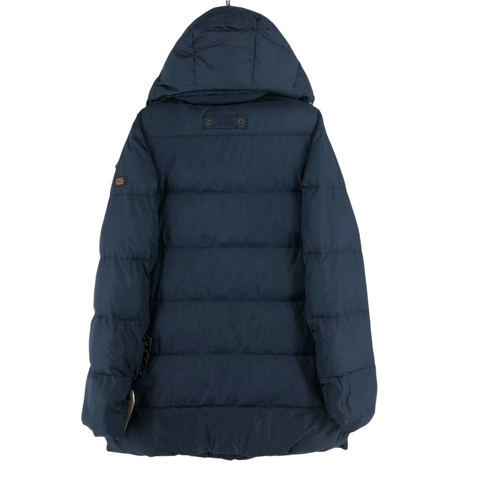 Camel Active Azul con Capucha Acolchado Chaqueta Parka Talla M - Imagen 3 de 4