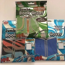 3 Jumbo Book Cover Blue Green Tiger Premium Edition XXL SUPER STRETCHY Lot 2