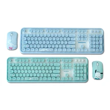 [Sanrio] Characters Pochacco / Cinnamoroll Retro Wireless Keyboard & Mouse Set