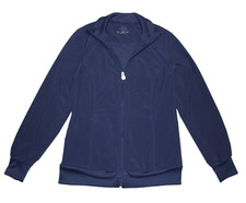 Cherokee Womens Medium Infinity Zip Front Warm-up Scrub Jacket 2391A Navy Blue