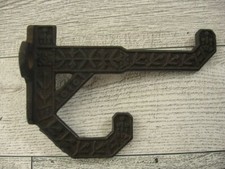 Antique Victorian Cast Double Coat Hat Hook Wall Mount Embossed