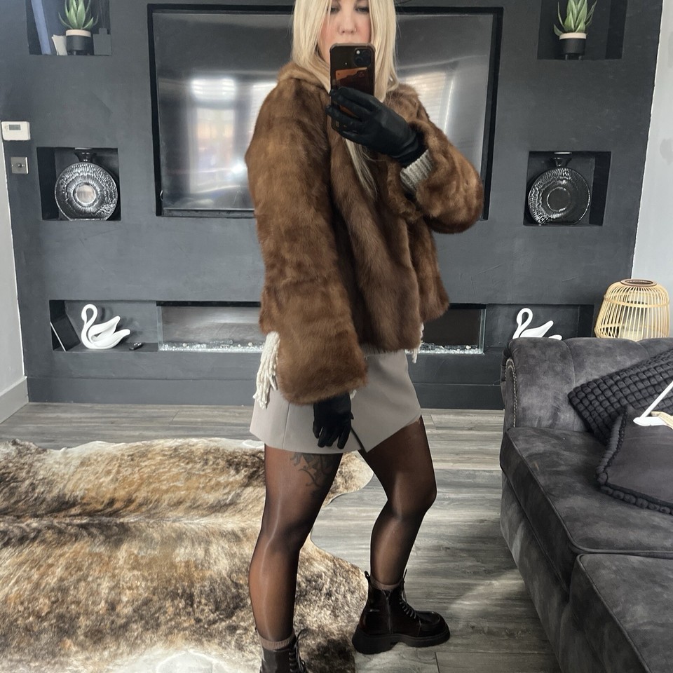 Vintage Ladies Real mink fur coat Jacket Uk12/14 eBay