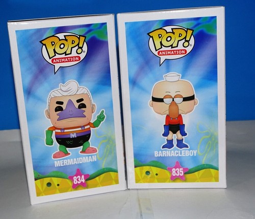 Barnacleboy #835 + Mermaidman #834 paquete de vinilo pop 2020 convención de otoño - Imagen 2 de 6