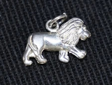 Lion Sterling Silver Bracelet Charm NOS