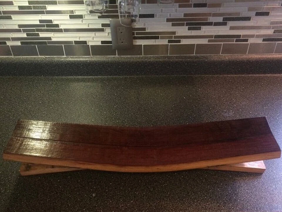 Auténtico plato de pentagrama de barril de vino 25 x 5,5 x 6 Foto 2 de 2