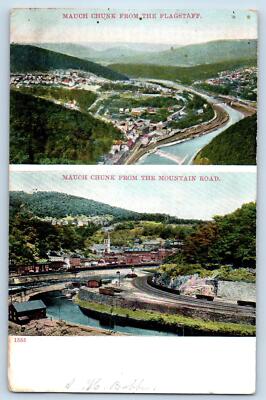 Mauch Chunk Pennsylvania PA Postcard View From Flagstaff And Mountain Road c1910