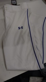 Under Armour Boys Piped Youth Extra Large White/ Royal Blue