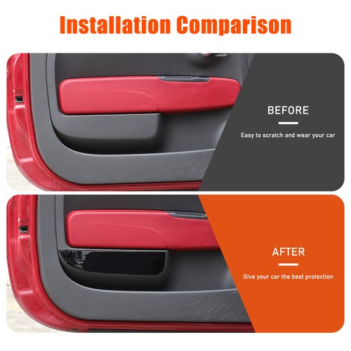 Glossy Black Interior Door Panel Trim Sticker For Fiat 500 Abarth 595 695 2010+ - Picture 16 of 22