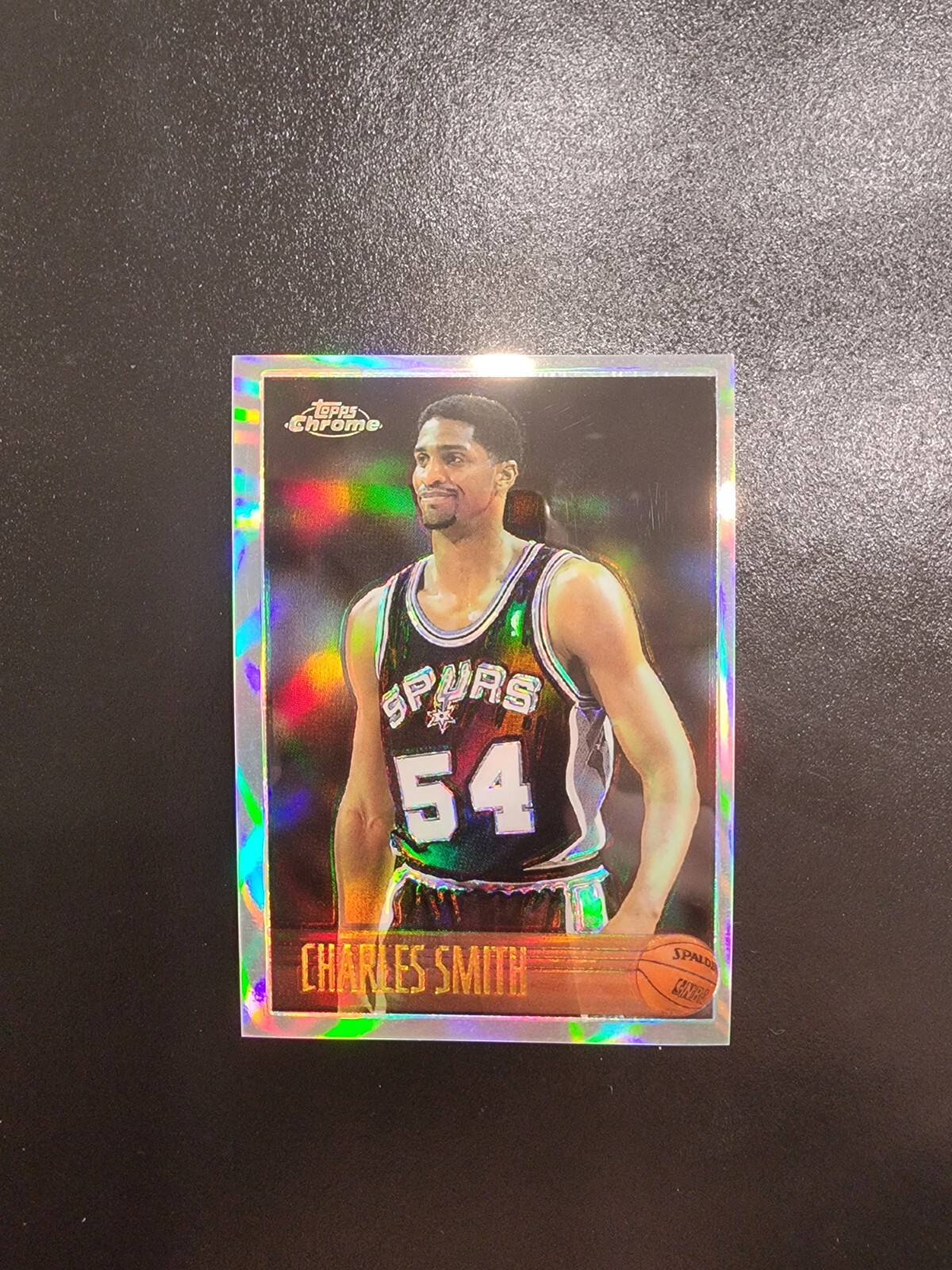 1996 97 TOPPS CHROME BASKETBALL REFRACTOR # 54 CHARLES SMITH - SET BREAK!!