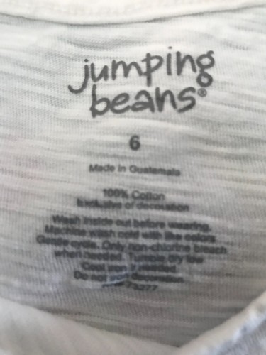 Jumping Beans Girls Size 6 White Eyelet Sleeves Summer Top/Shirt - Picture 5 of 5