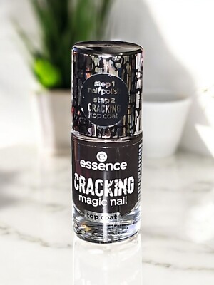 Essence Cracking Magic Nail Nagellack Top Coat  Black Kroko Look  Nailart Muster
