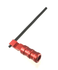 Ruger  1022 Extended Grooved Round Charging Handle RED Anodized Aluminum