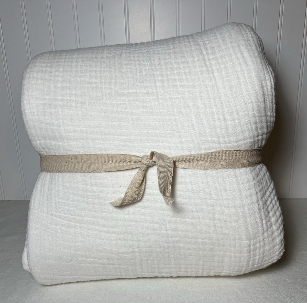 West Elm Dreamy Gauze Cotton Duvet Cover White · King