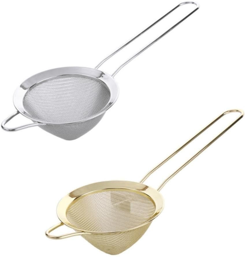 2 Pcs Stainless Steel Fine Mesh Conical Strainers Cocktail Strainer Food...