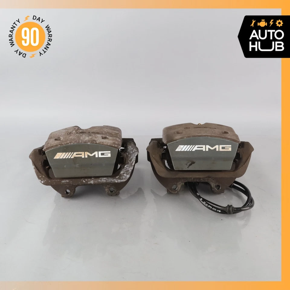 Pinzas de freno traseras izquierda y derecha Mercedes W222 S63 C63 AMG con juego de actuadores OEM Foto 2 de 4
