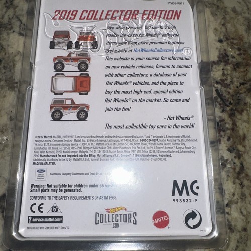 '67 FORD BRONCO Hot Wheels 2019 Collector Edition Exclusive - Picture 4 of 8