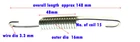 Universal Motorcycle Side Stand Spring 148mm Long extension spring