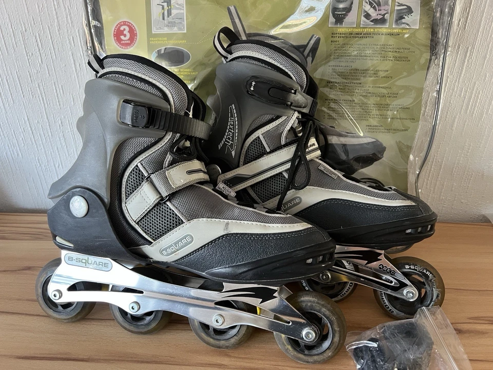 Inliner Inlineskates Skates B-Square Skating Gr. 46 grau / silber - Bild 2 von 4