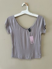 Women's Purple T-shirt Short Sleeve V- Neck size S