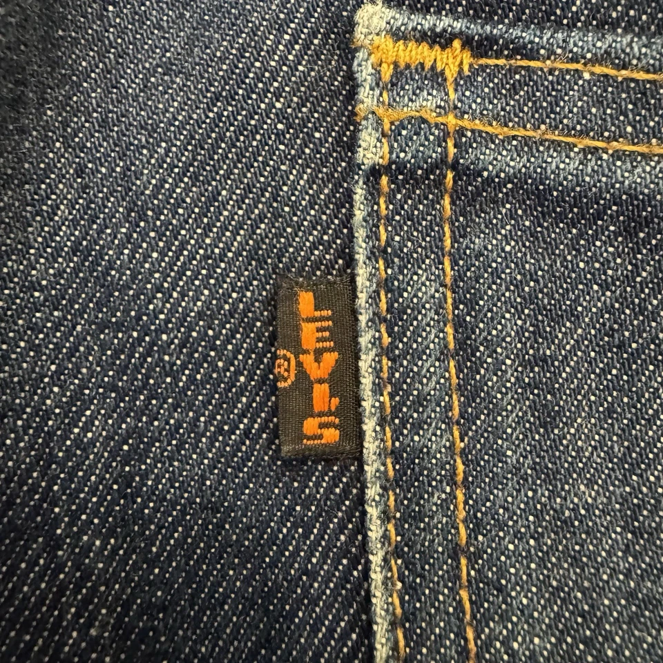 Pantalones de mezclilla para hombre Levi's LVC 606 W32x31 (etiqueta 32x32) azul crudo cónico ajustados EE. UU. 2014 Foto 4 de 4