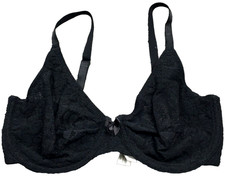 Wacoal Womens Underwire Balconette Bra Sz 32D Black Comfort Adjustable Strap
