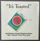 Vintage 1936 Lucky Strike Cigarettes Early Cellophane Ad Window Transfer Decal — photo 1